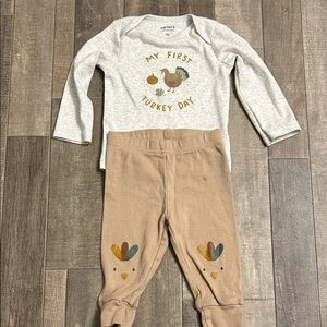 9-12M 1st Thanksgiving Outfit by Carters